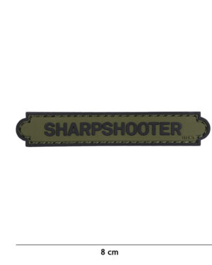 Patch 3D PVC Sharpshooter tab green #18016