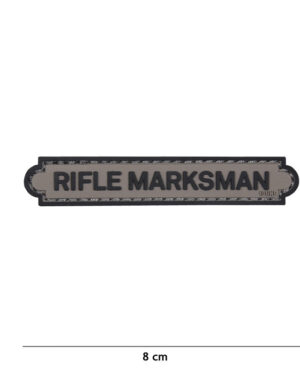 Patch 3D PVC Rifle Marksman tab grey #18013