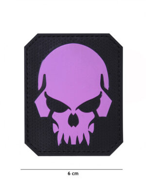 Patch 3D PVC Pirate skull pink #19050