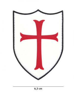 Patch 3D PVC Crusader white #20027