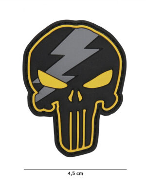Patch 3D PVC Punisher thunder yellow #9006