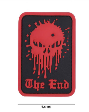 Patch 3D PVC Skull The End red #9024