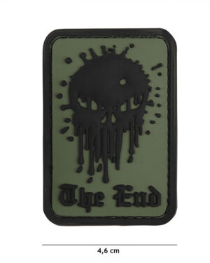 Patch 3D PVC Skull The End green #9027