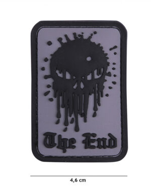 Patch 3D PVC Skull The End grey #9026