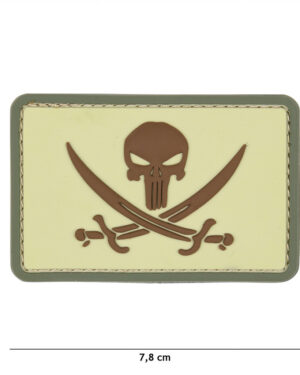 Patch 3D PVC Punisher pirate coyote #9046