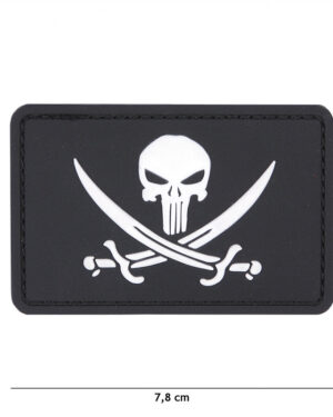Patch 3D PVC Punisher pirate black #11125