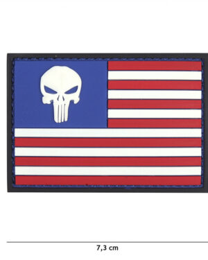 Patch 3D PVC Punisher USA flag #13104