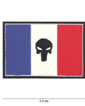 Patch 3D PVC Punisher France flag #12059