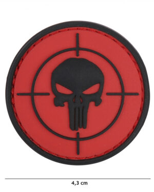Patch 3D PVC Punisher sight red #12076