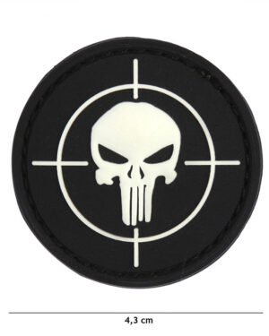Patch 3D PVC Punisher sight black #9033