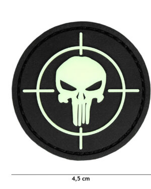 Patch 3D PVC Punisher sight glow in the dark #20026