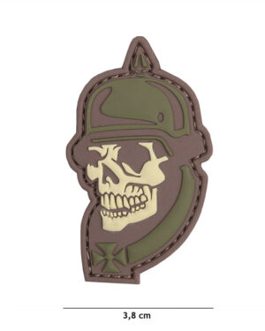 Patch 3D PVC WW I skull #20045