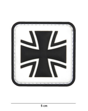 Patch 3D PVC German cross white #11108