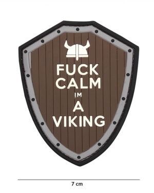 Patch 3D PVC Fuck Calm brown/grey #11113