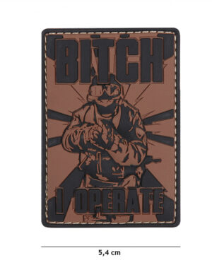 Patch 3D PVC Bitch bruin #11114