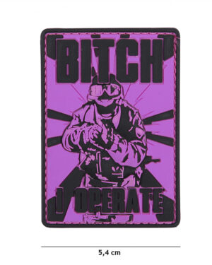 Patch 3D PVC Bitch pink #9036