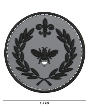 Patch 3D PVC Napoleon bee grey #11129