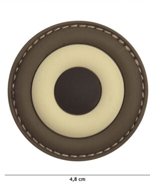 Patch 3D PVC Belgium Air Force brown #9017