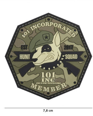 Patch 3D PVC 101 INC Hunt Squad green #9035