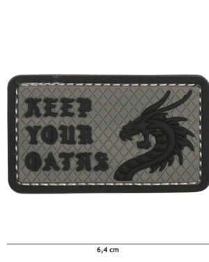 Patch 3D PVC Keep Your Oaths grey #12052