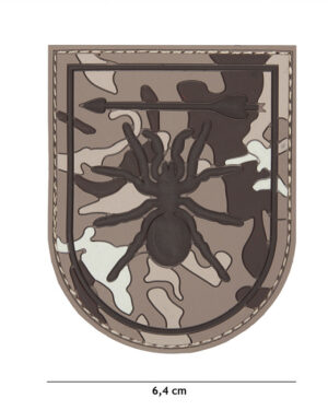 Patch 3D PVC Special Forces spider brown #12079