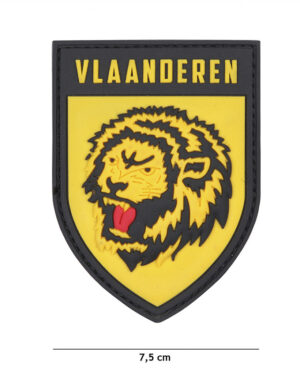 Patch 3D PVC Vlaanderen geel #13099