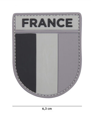 Patch 3D PVC French army grey/black #13108