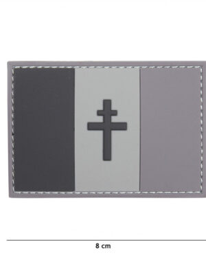 Patch 3D PVC French Liberate grey #13110