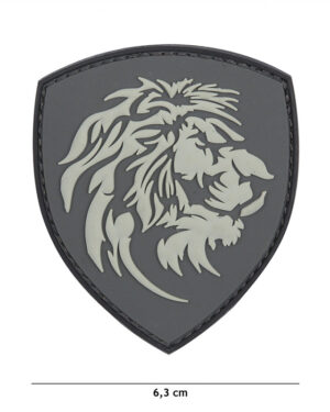 Patch 3D PVC Dutch lion grey #1096