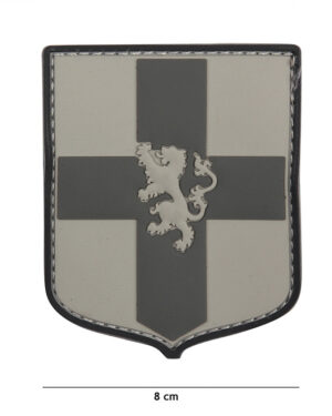 Patch 3D PVC Dutch shield grey #2069