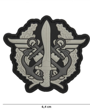 Patch 3D PVC Corps Marines loge grey #2081