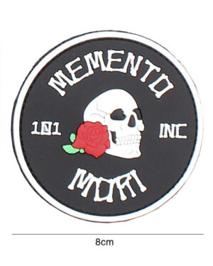 Patch 3D PVC Memento Mori 101 INC (round) black #3102