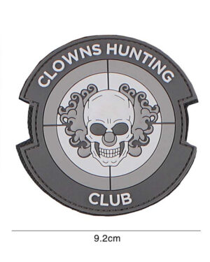 Patch 3D PVC Clowns Hunting Club grey #3114