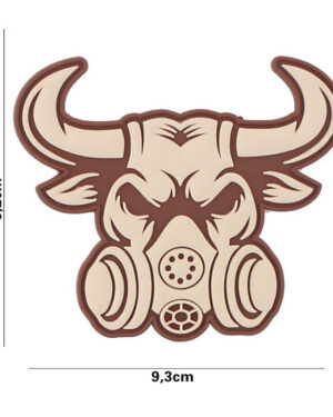 Patch 3D PVC Gasmask Bull sand #3128