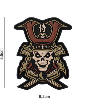 Patch 3D PVC Samurai skull #5092