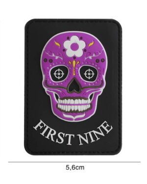 Patch 3D PVC First nine rectangle pink #6127