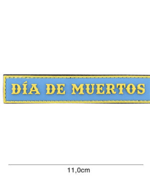 Patch 3D PVC Dia de Muertos (stripe) blue #6129