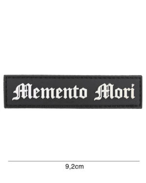 Patch 3D PVC Memento Mori (stripe) black/white #6134