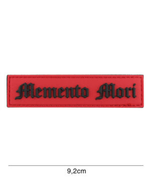 Patch 3D PVC Memento Mori (stripe) red/black #6136