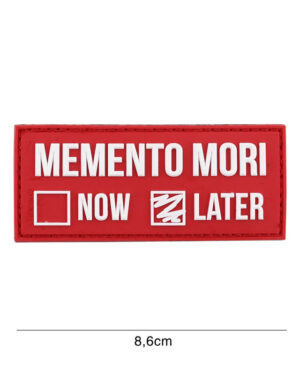 Patch 3D PVC Memento Mori red #6142