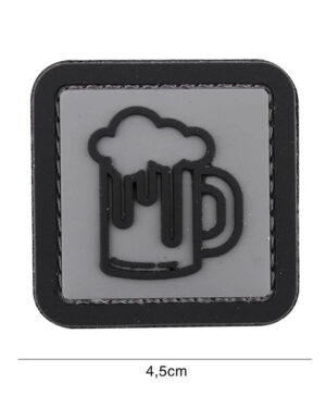 Patch 3D PVC Beer grey #7099