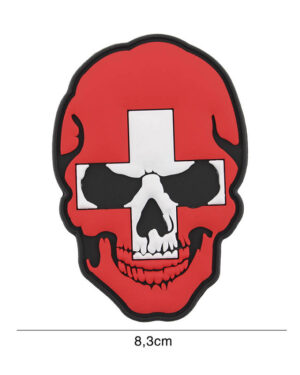 Patch 3D PVC Skull Switserland #2053