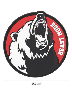 Patch 3D PVC Beast mode red #9103