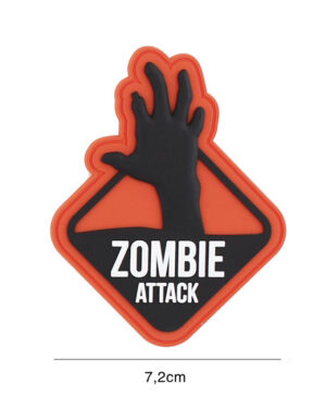 Patch 3D PVC Zombie attack 2 orange #9120
