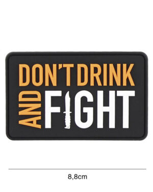 Patch 3D PVC Don't drink black/orange #2093