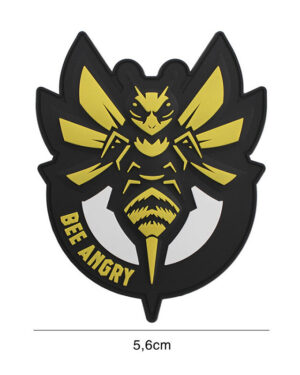 Patch 3D PVC Bee Angry yellow #8115