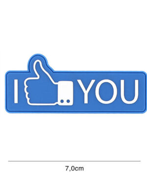 Patch 3D PVC I like you blue #8117