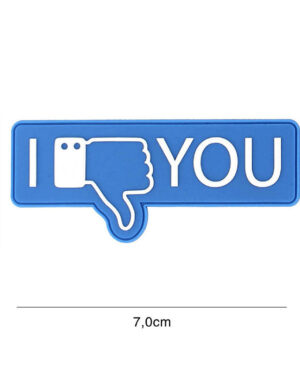 Patch 3D PVC I don't like you blue #8118