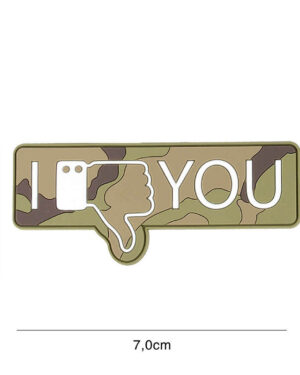 Patch 3D PVC I don't like you woodland #8120