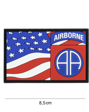 Patch 3D PVC 82nd Airborne flag #7088